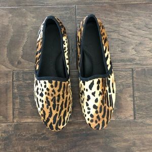 Gentle Souls Leopard Print Calf-Hair Flats